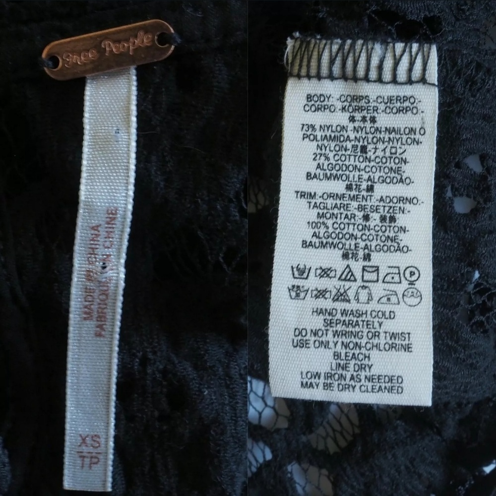 Free People Kiss And Bell Lace Top Bell Sleeve - Picture 8 of 8